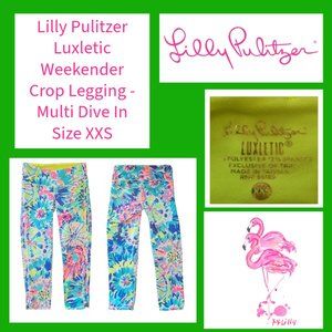 Lilly Pulitzer Weekender Cropped Legging Multi Dive In Size XXS